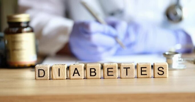 Diagnosis of diabetes mellitus and prescription of treatment by doctor