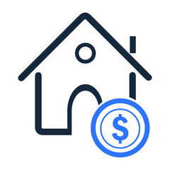 Building, dollar, price icon
