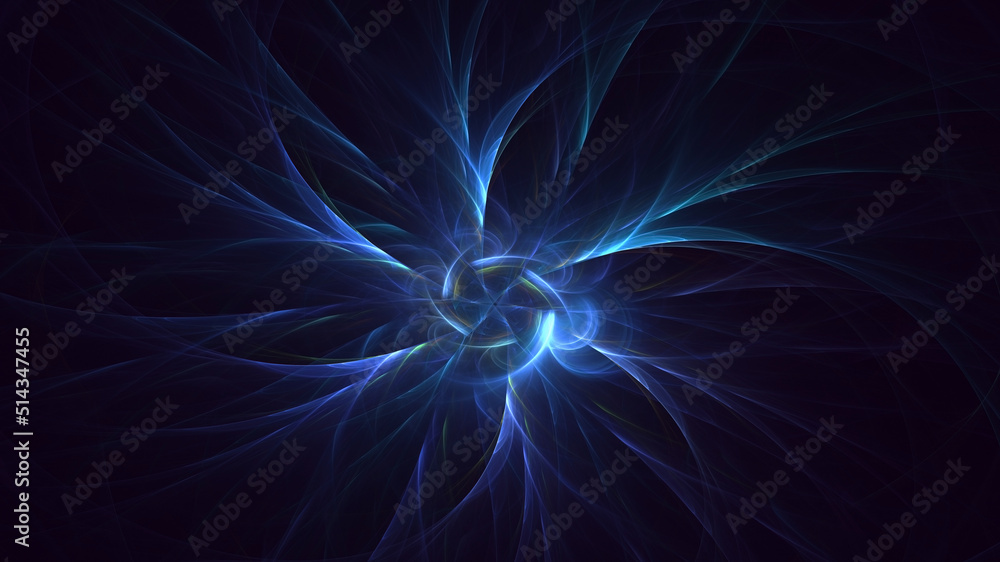 Aufkleber 3d rendering abstract multicolor fractal light background