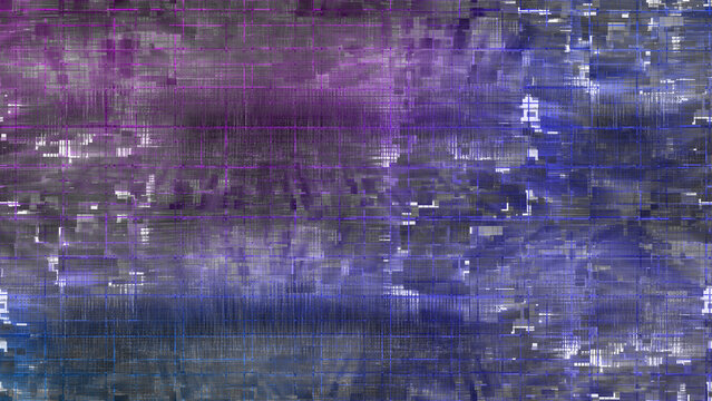 Abstract neon glitch art background imgae.