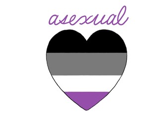 アセクシャルのシンボルマーク(文字入り)