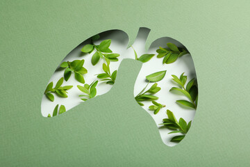 World lung day or lung healthy concept