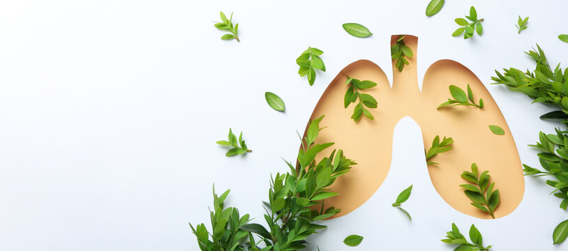 World lung day or lung healthy concept