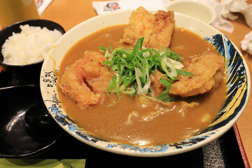 とり天カレーうどん