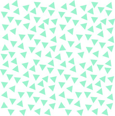 Abstract background with several small blue triangles laid out in a striped pattern.