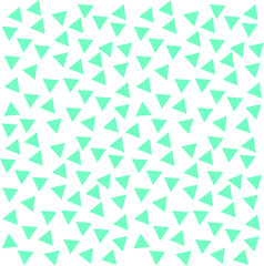 Abstract background with several small blue triangles laid out in a striped pattern.