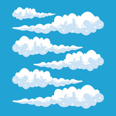 Cartoon clouds collection Free Vector Design