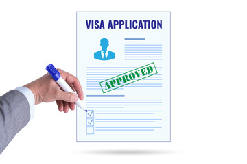 Visa application concept for travel