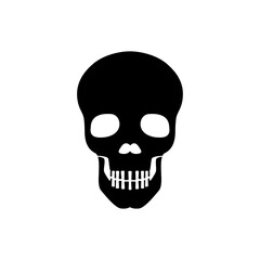 Skull head with cross bone vector graphic illustration.