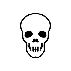 Skull head with cross bone vector graphic illustration.