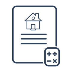 Calculation, mortgage, price icon