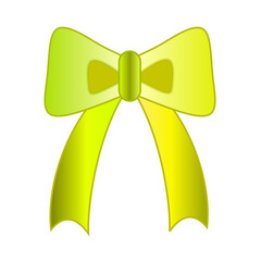 green ribbon bow