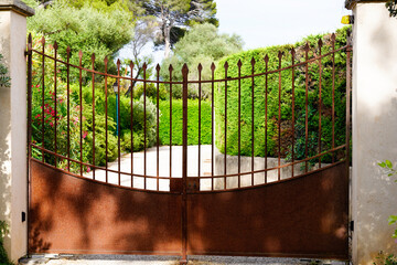 street suburb home rusty old vintage metal retro rust house gate