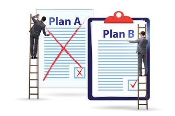 Concept of choosing between Plan A or Plan B
