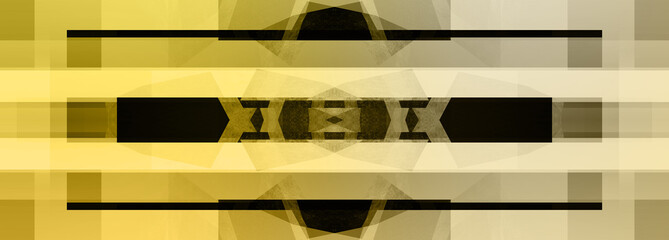 Abstract golden kaleidoscope pattern background image.