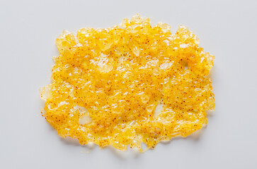 A sample of a body scrub. Cosmetic product for rejuvenation and regeneration of the skin.