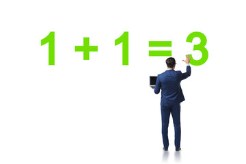 Businessman in synergy business concept