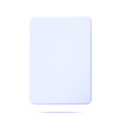 3D White Plastic or Paper Sheet Isolated