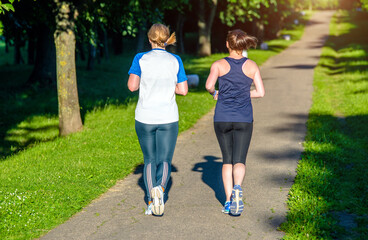 Girls makes a run to the summer Park
