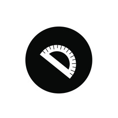 Ruler vector circle background black color editable. Protactor ruler.Half circle ruler.