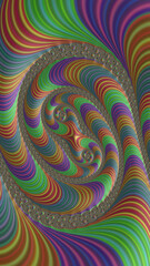 Artistic and imaginative digitally designed abstract 3D fractal background