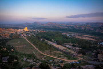 Fototapeta premium Virupaksha Temple at Sunrise