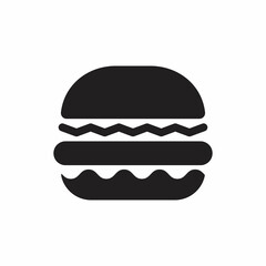 Isolated burger icon symbol on clean background. hamburger element in trendy style - obrazy, fototapety, plakaty