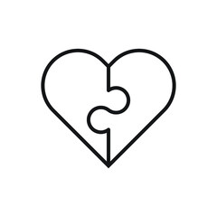 Outline icon of love in trendy style