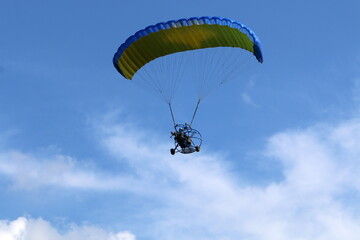 Paragliding over the Mediterranean Sea