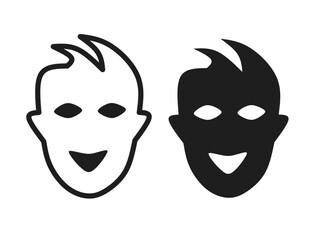 happy face icon with trendy design.smile icon