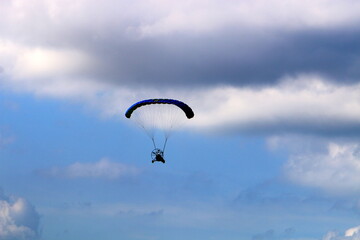 Paragliding over the Mediterranean Sea
