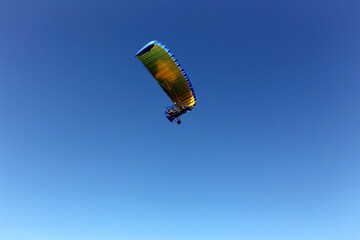 Paragliding over the Mediterranean Sea