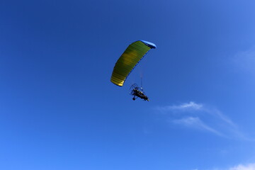 Paragliding over the Mediterranean Sea