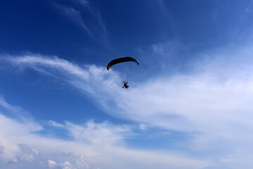 Paragliding over the Mediterranean Sea