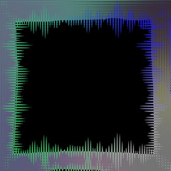 Abstract neon grunge border background image.