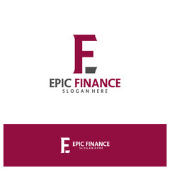 Letter EF Logo Design Template. Initial FE course logo concept vector. Creative Icon Symbol