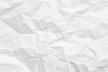 White paper wrinkled texture abstract background.