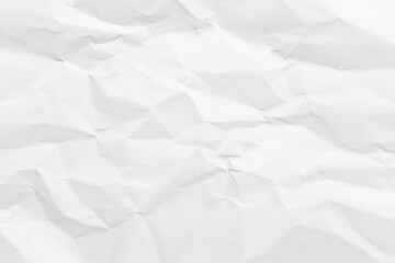 White paper wrinkled texture abstract background.