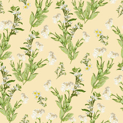 classic, nostalgic botanical seamless repeat pattern designs that would be perfect for home decor, upholstery, wallpaper or apparel.	
