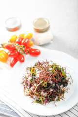 salad made of various fresh seaweed
