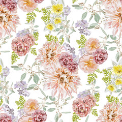 classic, nostalgic botanical seamless repeat pattern designs that would be perfect for home decor, upholstery, wallpaper or apparel.	
