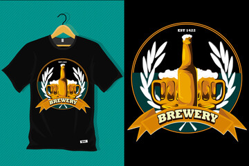 Brewery Retro Vintage T Shirt Design