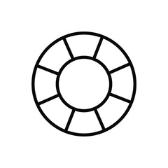 Circle lines symbol logo. Black