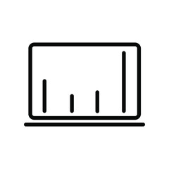 Monitoring icon. Vector illustration style is flat iconic symbol, black color, transparent background. Designed for web and software interfaces..
