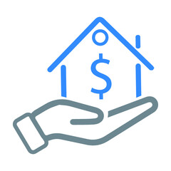 Home loan, price, property icon