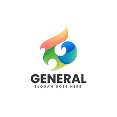 Obraz premium Vector Logo Illustration Letter G Gradient Colorful Style.