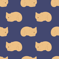 Vector flat hand drawn seamless pattern