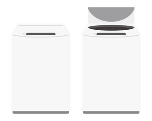 Vertical washing machine. It is vector illustration.