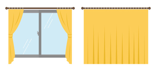 Illustration of curtain. It is vector illustration.