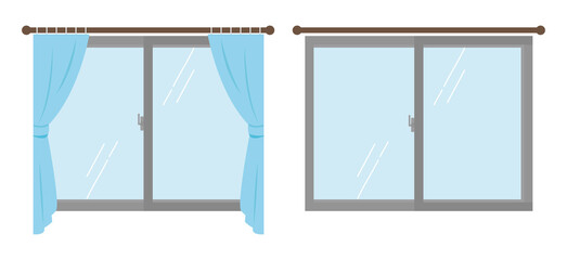 Illustration of curtain. It is vector illustration.
